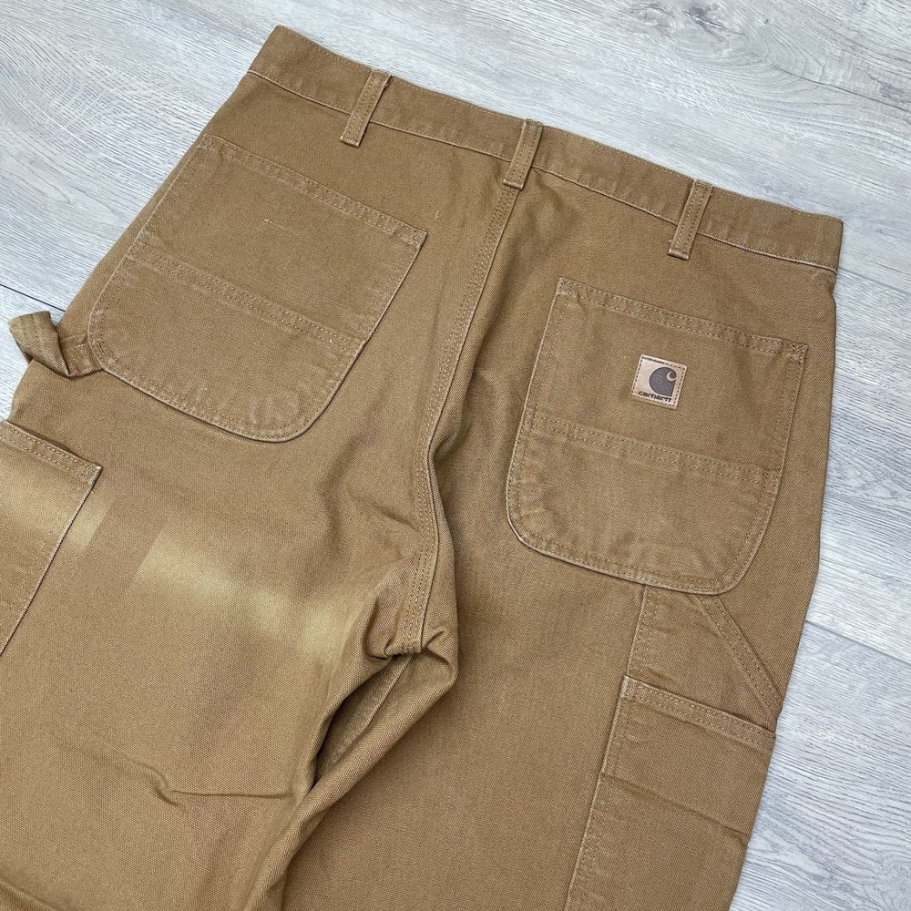 Carhartt B11 BRN Canvas Work Pant Men Sz 34x34 Brown READ Skater Grunge